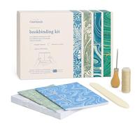 Kit de reliure de carnet par OurHands - Inclut outils de reliure, instructions illustrées et du papier de qualité premium pour faire 3 types de carnets: carnet de note, carnet à croquis, et journal