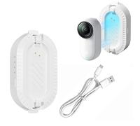 OURHZTB Batterie à charge rapide compatible avec Insta360 GO 3S/GO 3, batterie externe portable intégrée 600 mAh haute capacité, support magnétique à dégagement rapide