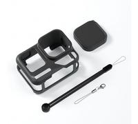 OURHZTB Coque de protection en silicone pour appareil photo Insta360 Ace Pro 2, coque de protection avec capuchon de protection pour objectif, cordon et corde anti-séparation