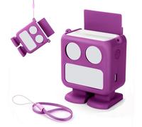 OURHZTB Coque en silicone compatible avec Yoto Mini Player, étui de protection avec porte-cartes et poignée pour accessoires de lecteur de musique audio (violet)