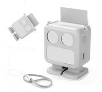 OURHZTB Coque en silicone compatible avec Yoto Mini Player, étui de protection avec porte-cartes et poignée pour accessoires de lecteur de musique audio (gris)