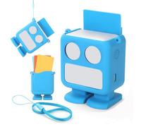 OURHZTB Coque en silicone compatible avec Yoto Mini Player, étui de protection avec porte-cartes et poignée pour accessoires de lecteur de musique audio (bleu)