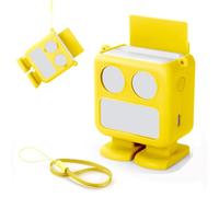 OURHZTB Coque en silicone compatible avec Yoto Mini Player, étui de protection avec porte-cartes et poignée pour accessoires de lecteur de musique audio (jaune)