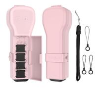 OURHZTB Étui de rangement Pocket 4 avec emplacements pour filtres d'objectif, coque de protection à rabat pour 5 filtres pour accessoires DJI Osmo Pocket 4/3, rose, S, Étui de rangement 2 en 1 pour