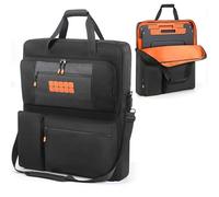 OURHZTB Étui de transport compatible avec Jackery SolarSaga 100 W 200 W 200 W panneau solaire portable bifacial, sac de rangement de voyage pour 2 panneaux de batterie avec poches pour câble de charge