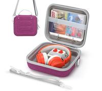 OURHZTB Étui de transport compatible avec mini lecteur Yoto avec casque, sac de rangement de voyage avec bandoulière, porte-cartes pour jusqu'à 120 cartes, accessoire de musique audio pour enfants