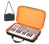 OURHZTB Étui de transport rigide compatible avec clavier Akai Professional MPK Mini IV USB-C MIDI - Sac de rangement portable avec poignée et accessoires de bandoulière, orange
