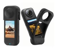 OURHZTB Housse de protection en silicone pour Insta360 X5, coque de protection souple avec capuchon d'objectif, ouverture côté batterie, protection complète accessoires pour caméra d'action