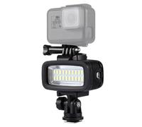 OURHZTB Lampe de plongée étanche IPX8 pour caméra d'action Hero 5/4/3+/3/2/1, 20 LED 40 m avec griffe de fixation pour Canon pour appareils photo reflex numériques Sony