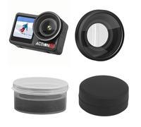 OURHZTB Objectif ultra grand angle 180° compatible avec les accessoires DJI OSMO Action 5 Pro, verre optique HD, lentille de caméra d'action double couche, filtre d'objectif fileté avec housse de