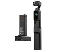 OURHZTB Pocket 4 Poignée de batterie compatible avec DJI Osmo Pocket 4/3 Portable Batterie Grip Power Bank Batterie externe 5000 mAh haute capacité intégrée, charge rapide 10 W avec câble de charge
