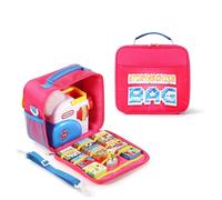 OURHZTB Sac de rangement de voyage compatible avec Little Tikes Story Dream Machine Books, jouets pour enfants, récipient de protection pour collection d'histoires, sac de voyage, accessoires, rose