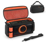 OURHZTB Sac de transport pour haut-parleur compatible avec JBL Partybox On The Go/Go 2/Go Essential Portable Speaker Sac de rangement avec poches pour microphone, chargeur, accessoires de câble