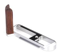 OURHZTB Support en L en métal pour appareil photo numérique Leica Q3 Q3 43 Q3 Monochrom Q2, poignée en bois antidérapante avec support de trépied de type Arca à dégagement rapide (noyer/argent)