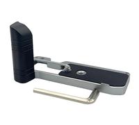 OURHZTB X-M5 Poignée rétro en bois massif en forme de L pour appareil photo Fujifilm X-M5 XM5, plaque de dégagement rapide Arca intégrée, base en métal améliorant la prise en main pour accessoires