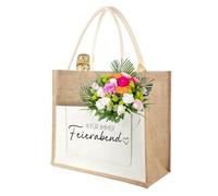 OURISE Sac en toile de jute, cadeau de retraite pour femme, sac fourre-tout en toile de jute pour départ à la retraite, sac de courses en toile de jute comme cadeau de retraite