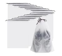 ourkiss Lot de 10 sacs à chaussures transparents pour voyage, cubes d'emballage étanches avec cordon de serrage pour chaussures, essentiels de voyage pour homme et femme, sacs à crampons pour le sport