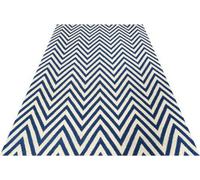 Ourlet Zig Zag bleu foncé (120x180 cm)