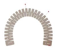 Ourleur en silicone, règle d'ourlage résistante à la chaleur, outil de coutures professionnel pour des ourlets parfaits, outil de coutures flexible avec trous de marquage pour bords droits et courbes