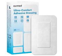 ourmed Pansements stériles 10 x 20 cm, pansement stérile autocollant à forte adhérence, protège contre les coupures et les rayures, retrait indolore, emballé individuellement, paquet de 25