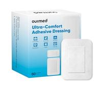 ourmed Pansements stériles 5 x 7 cm, pansement stérile autocollant à forte adhérence, protège contre les coupures et les rayures, retrait indolore, emballé individuellement, 50 pièces