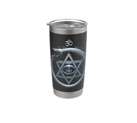 Ouroboros Hexagramme Serpent Dragon OM Réalisation de Soi Gobelet isotherme en acier inoxydable double paroi
