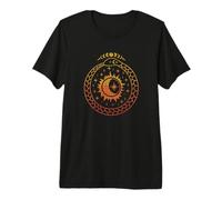 Ouroboros Mystical Serpent Phases de Lune Rétro T-Shirt Haut de Gamme