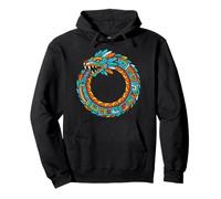 Ouroboros Quetzalcoatl Serpent Aztèque Maya Art Sweat à Capuche