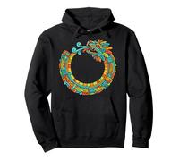 Ouroboros Quetzalcoatl Serpent Aztèque Maya Art Sweat à Capuche