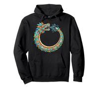 Ouroboros Quetzalcoatl Serpent Aztèque Maya Art Sweat à Capuche