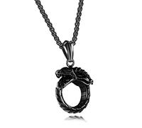 Ouroboros Serpent Dragon Hommes Longs Colliers pendentifs pour garçon mâle Titane Acier Hip hop Rock Bijoux créativité Cadeau