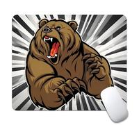 Ours (53) Tapis De Souris Base en Caoutchouc Tapis Souris Portable Mouse Pad pour Pc D'Études Jeux 25X30Cm