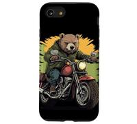 Ours à bascule cool avec une belle moto pour garçons et filles Coque pour iPhone SE (2020) / 7 / 8