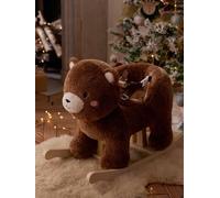 VERTBAUDET Jouet Bébé Animal Ours à Bascule Peluche Bois FSC marron TU