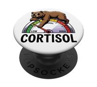 Ours À Faible Teneur en Cortisol Memes Bear PopSockets PopGrip Adhésif