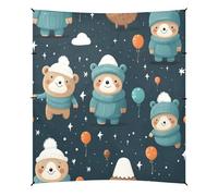 Ours à RéPéTition Tente de Plage Facile à Monter,Abri Solaire pour Le Camping avec Sacs de Sable,Pelles à Sable pour Les Pique Niques en Plein Air