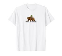 Ours Amusant en Forme de Grenouille avec Inscription « This is an Outrage Meme » T-Shirt Graphique avec Valeur