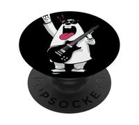 Ours Amusant et Cool pour Guitariste Style rétro Amateur de Musique PopSockets PopGrip Adhésif