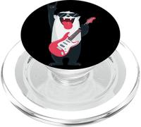 Ours Amusant Guitariste Animal Amateur de Musique Design rétro PopSockets PopGrip pour MagSafe