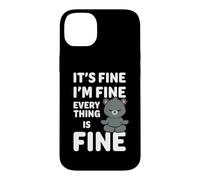 Ours Amusant It's Fine I'm Fine Everything is Fine Meme Coque pour iPhone 14 Plus
