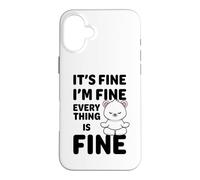 Ours Amusant It's Fine I'm Fine Everything is Fine Meme Coque pour iPhone 16 Plus