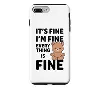 Ours Amusant It's Fine I'm Fine Everything is Fine Meme Coque pour iPhone 7 Plus/8 Plus