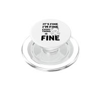 Ours Amusant It's Fine I'm Fine Everything is Fine Meme PopSockets PopGrip pour MagSafe