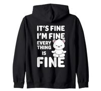 Ours Amusant It's Fine I'm Fine Everything is Fine Meme Sweat à Capuche