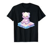 Ours Arctique Mignon sur des Blocs de Glace Arc-en-Ciel Pastel T-Shirt