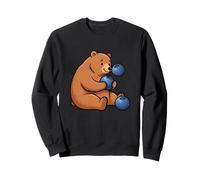 Ours aux myrtilles Jouant avec Les Amoureux des Animaux fruitiers Sweatshirt