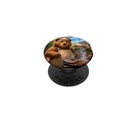 Ours BBQ Maître du Barbecue Chef du Grill T-Shirt PopSockets PopGrip Adhésif