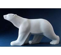 L'ours blanc, de Pompon - H. 18 cm - sculpture en résine peinte à la main