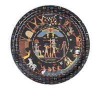 Ours Blanc Paris - Plateau de service en bois stratifié - La civilisation égyptienne - Ø 37 cm - Fabriqué en France - Cadeau Souvenir Paris & Thème Historique - Tote Bag offert (Noir)