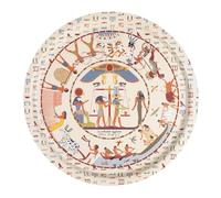 Ours Blanc Paris - Plateau de service en bois stratifié - La civilisation égyptienne - Ø 37 cm - Fabriqué en France - Cadeau Souvenir Paris & Thème Historique - Tote Bag offert